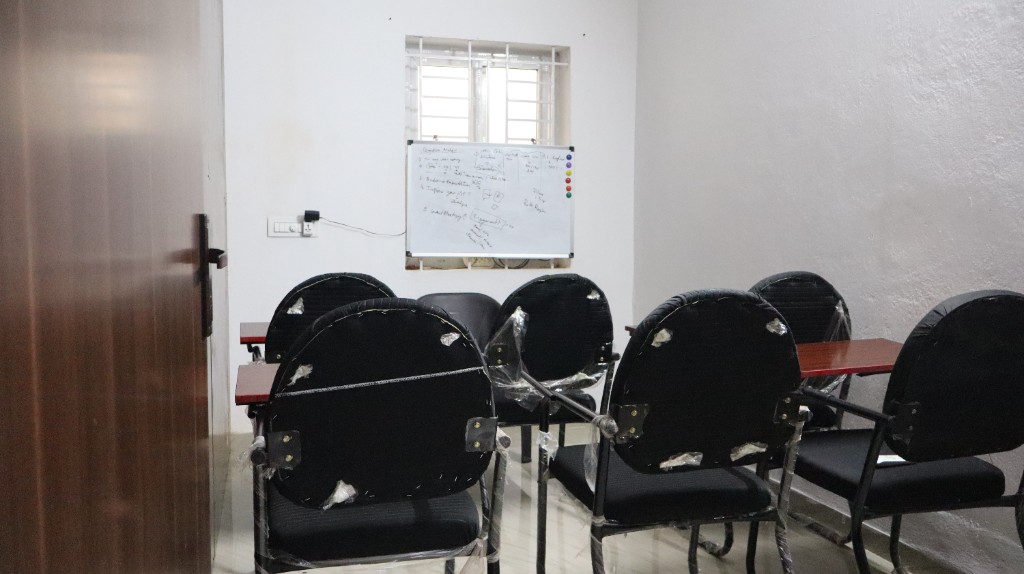 KA Strategist consultation room with strategy whiteboard — Coimbatore